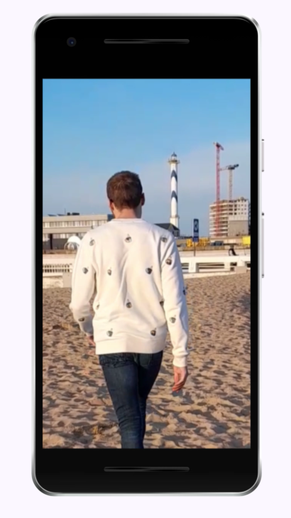 Me walking on the beach of Ostend for my animation project